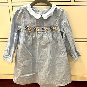 Mark & Spencer girls dress with scalloped Peter-pan collar and smocking detail